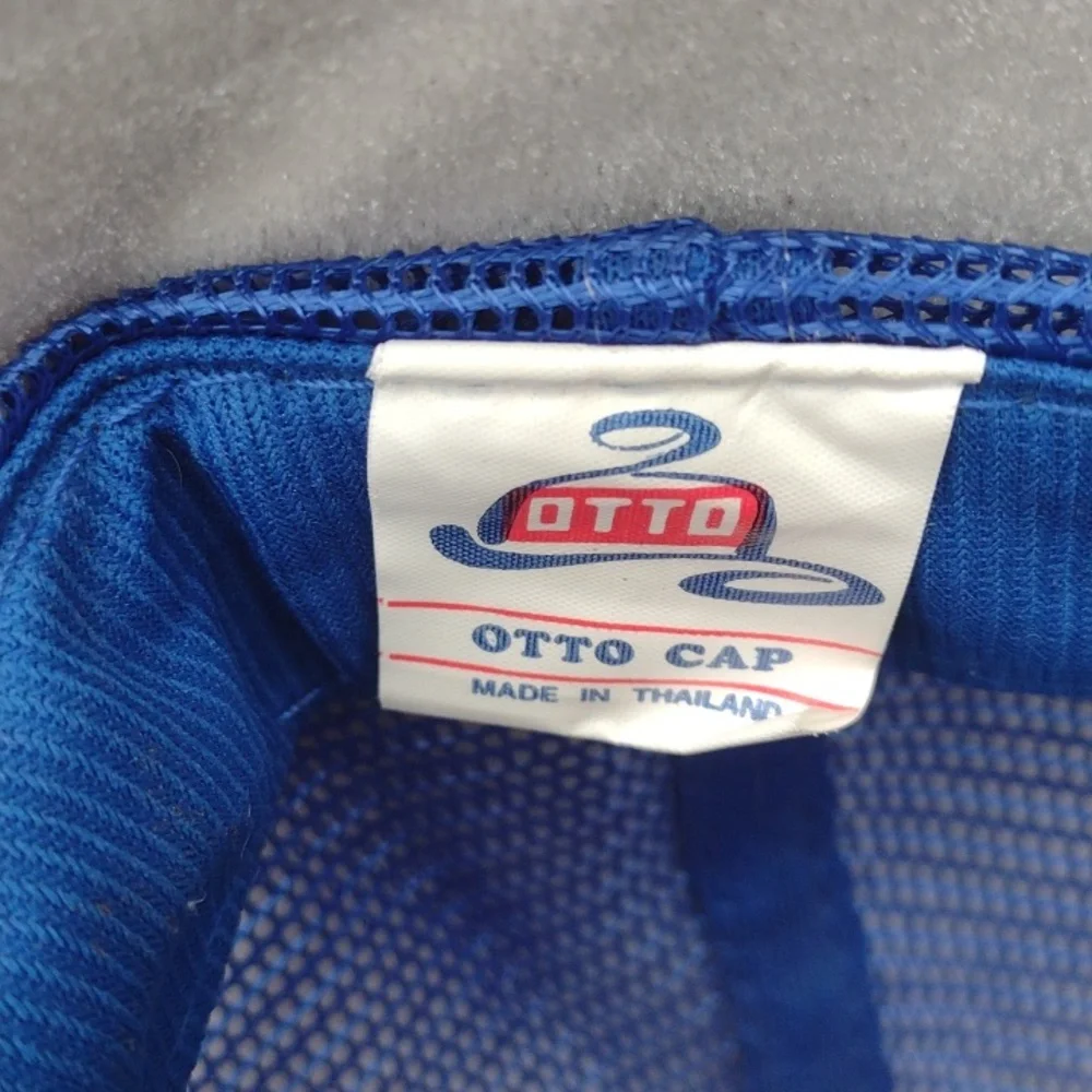Vintage Otto Foam Blue Yellow Mesh Snap Back Cap Red Bluff 1250